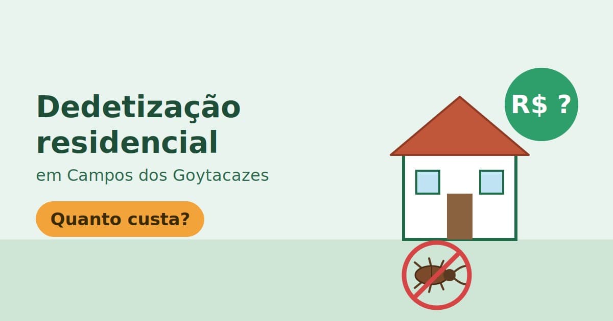 Preço Médio da Dedetização Residencial em Campos | Solution